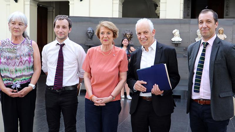 De izq. a derecha: María Arévalo, Emilio De la Cerda, Consuelo Valdés, Fernando Pérez y Carlos Maillet.