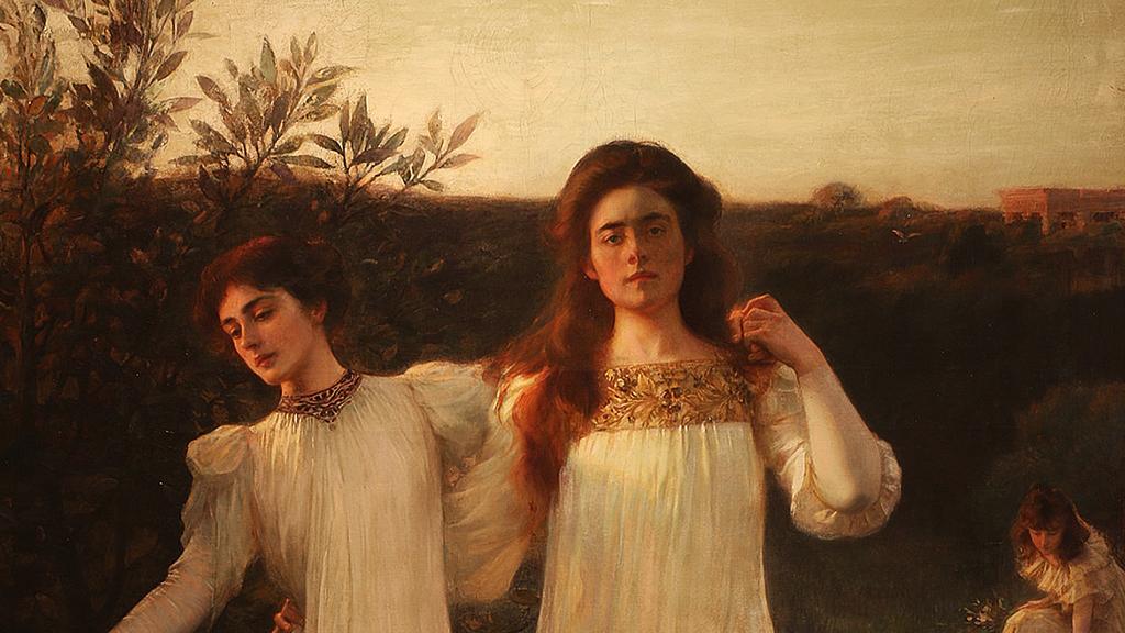 Últimos rayos. Detalle de obra de Albert Lynch. Col. MNBA