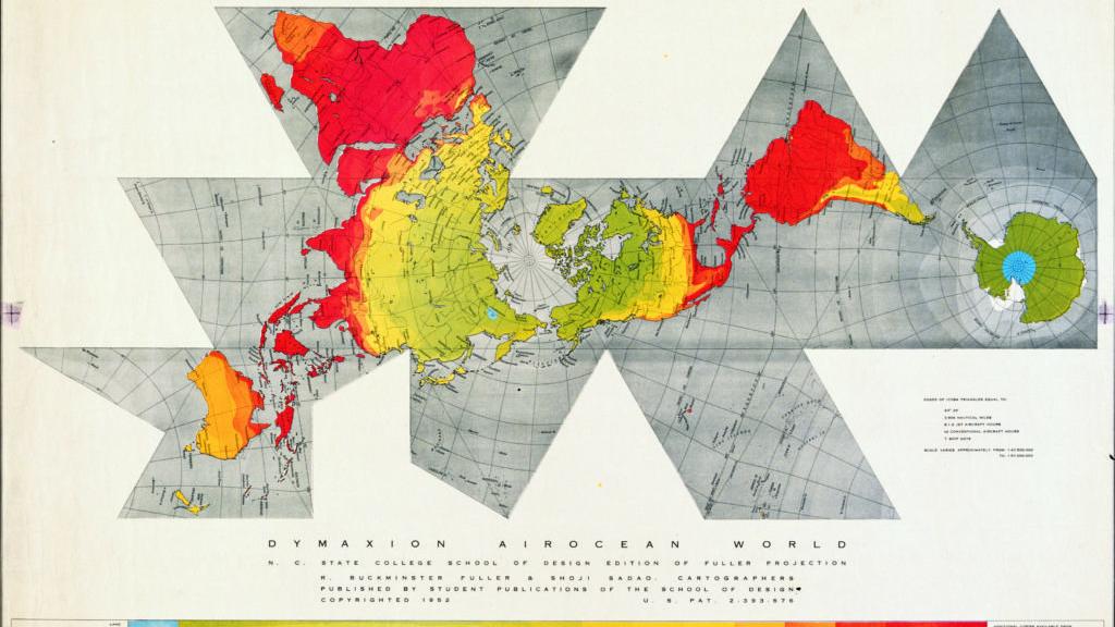 Mapa Dymaxion o proyección de Fuller