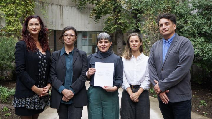 Fotografía de directores de cinco museos de arte de Chile