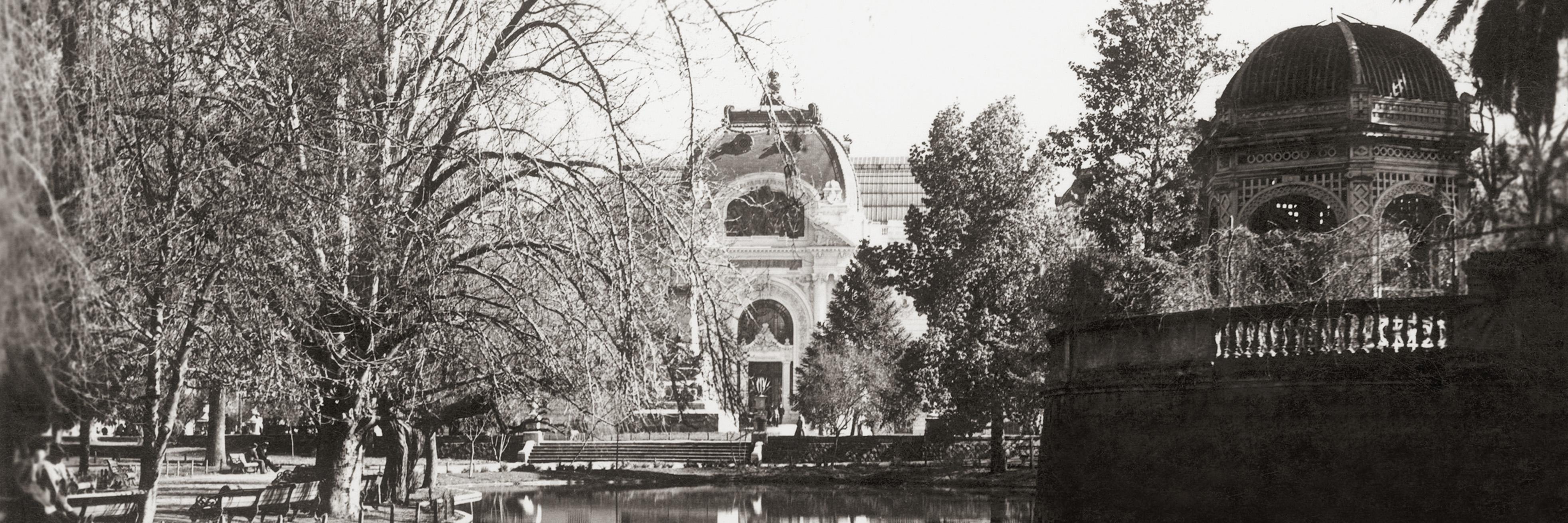 Imagen antigua del Parque Forestal y el Museo de Bellas Artes