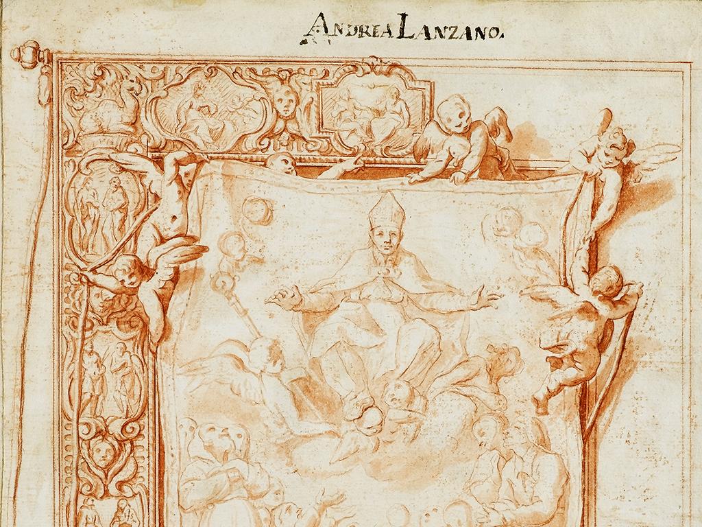 Proyecto para un estandartede Andrea Lanzani, siglo XVII