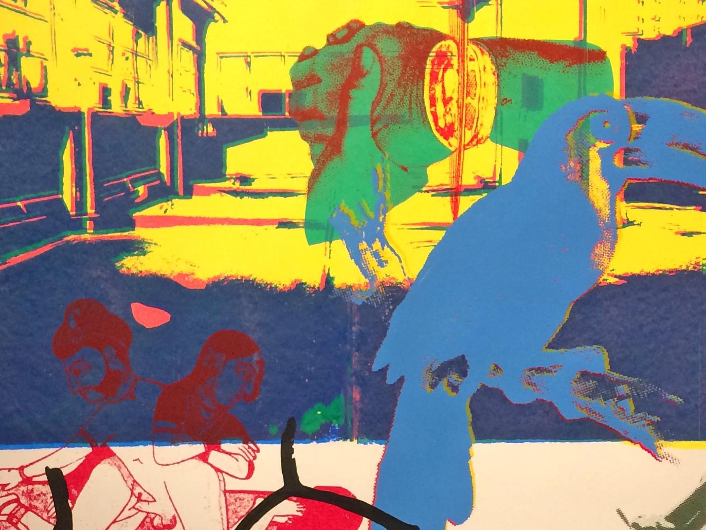 El pinturichio primo, de la serie El kilómetro 104 (detalle). Gonzalo Díaz, 1985. Exposición Grupo CAYC.