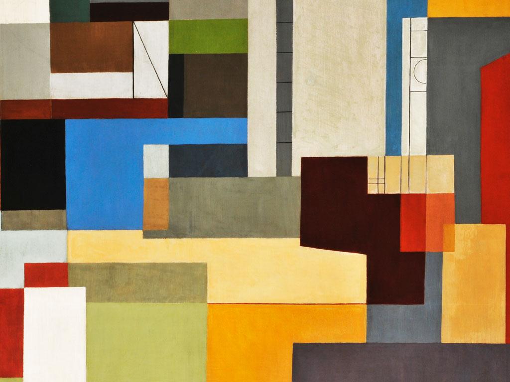 Detalle de Paisaje urbano de Elsa Bolívar. Colección MNBA