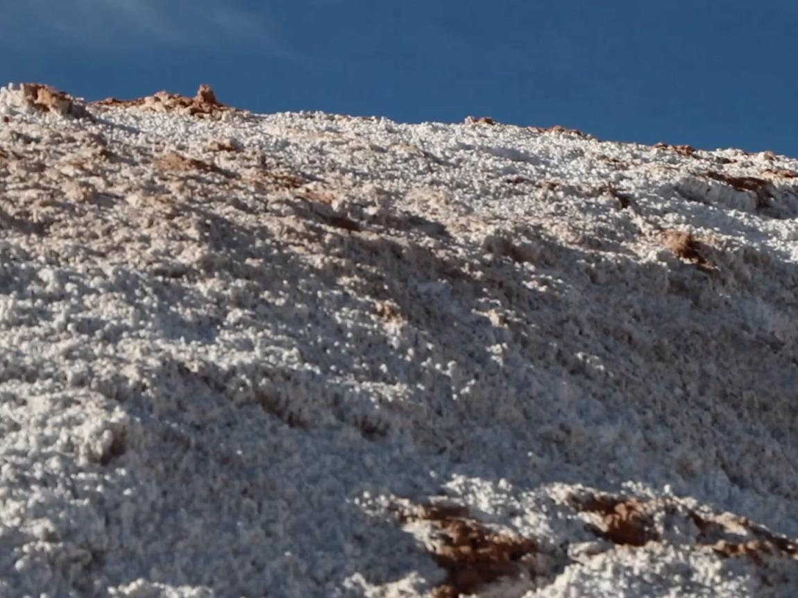 Detalle de montaña nevada