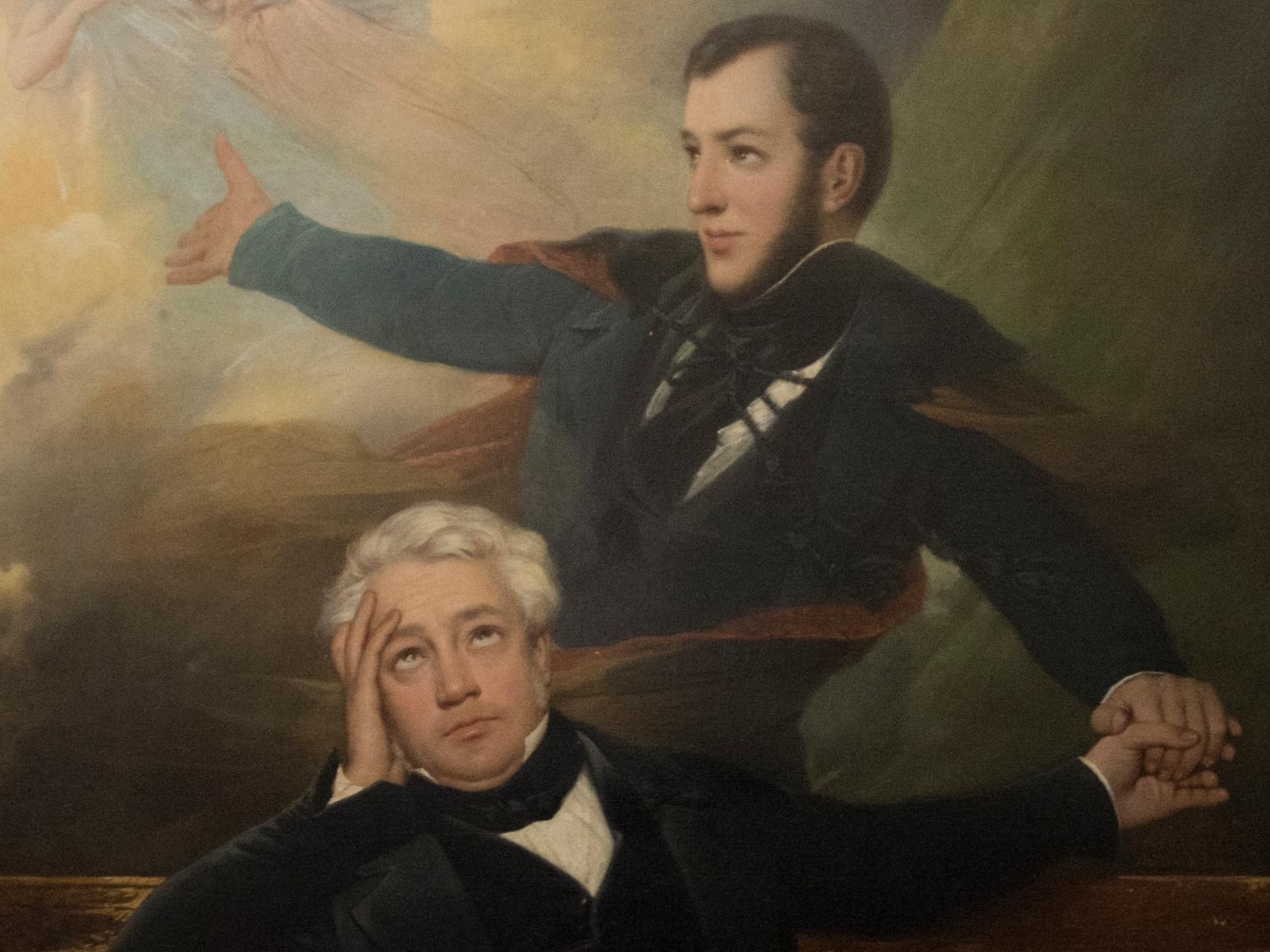 Pintura con dos figuras masculinas