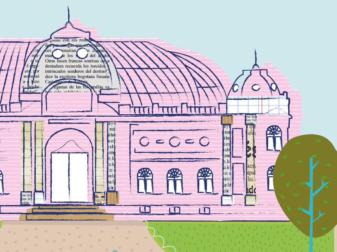 Ilustración de la fachada del Museo de Bellas Artes