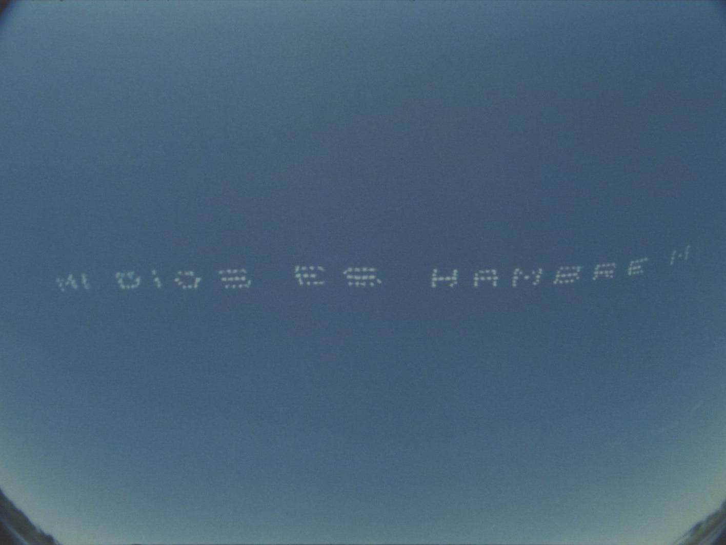 Registro de acción de arte de Raúl Zurita.