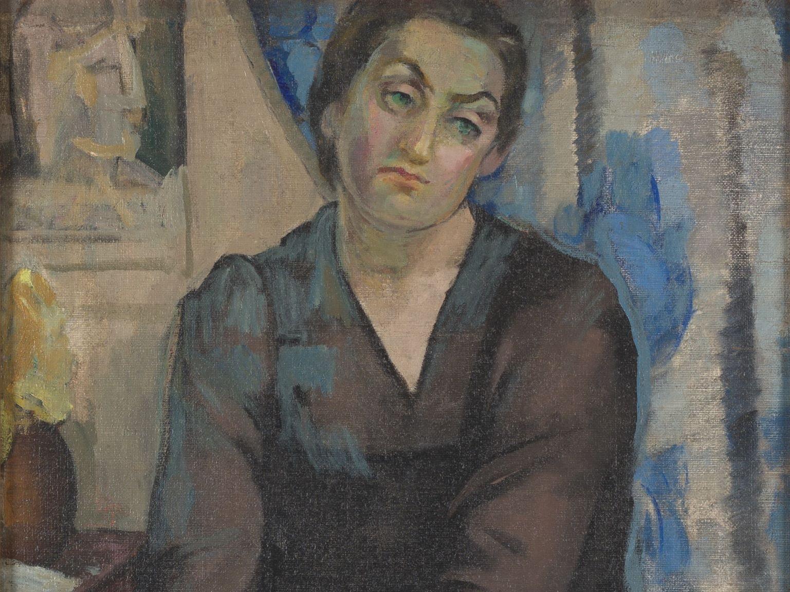 Retrato de Gabriela Mistral por la artista Laura Rodig
