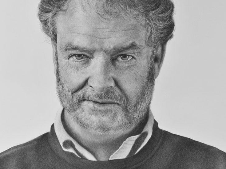 Detalle, retrato Benjamín Lira