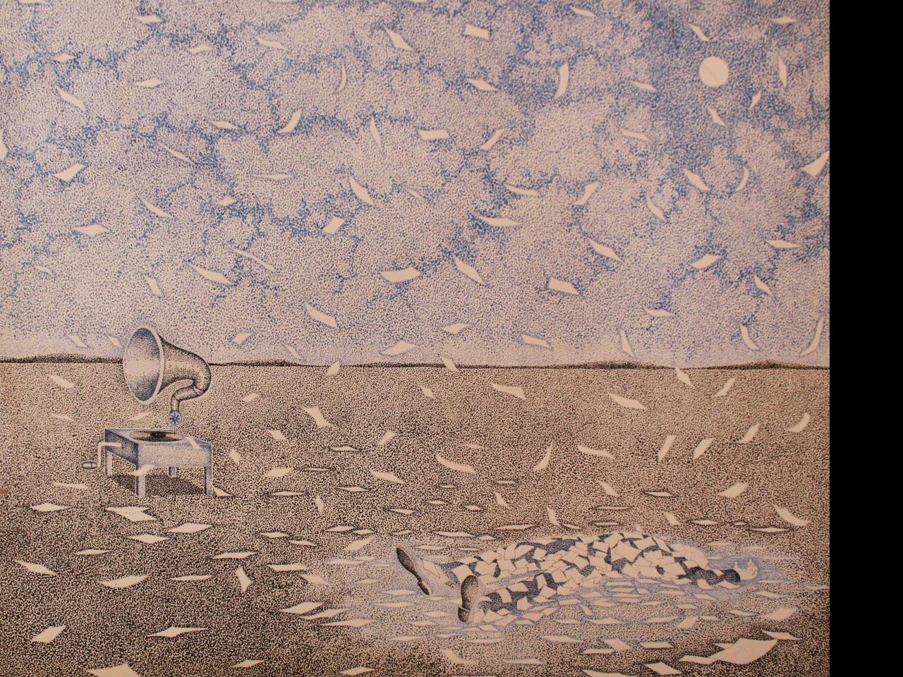 Tinta china sobre papel