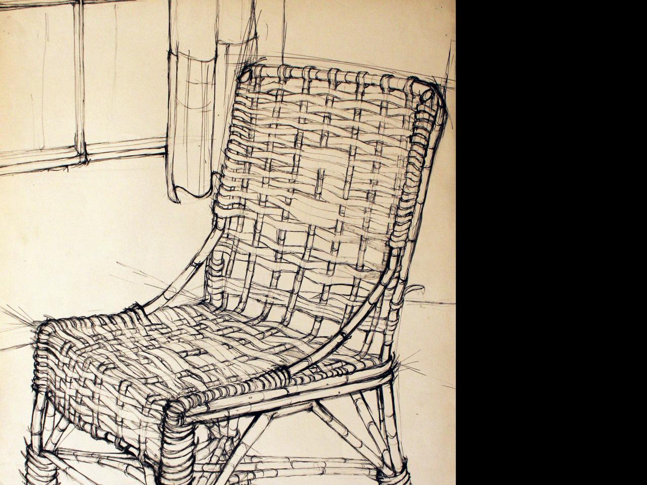 Mixta sobre papel (tinta china, lápiz de cera)