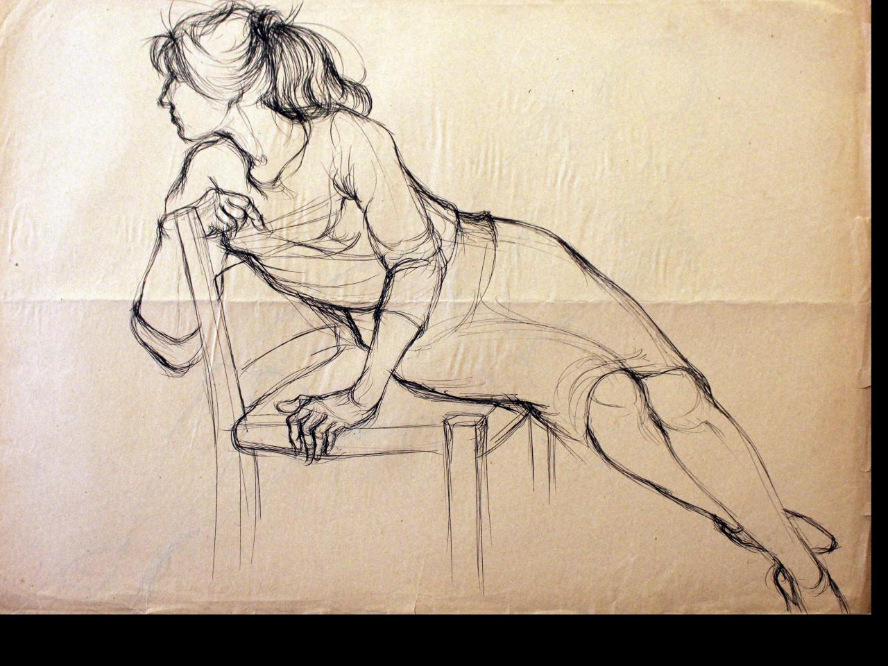 Tinta china sobre papel