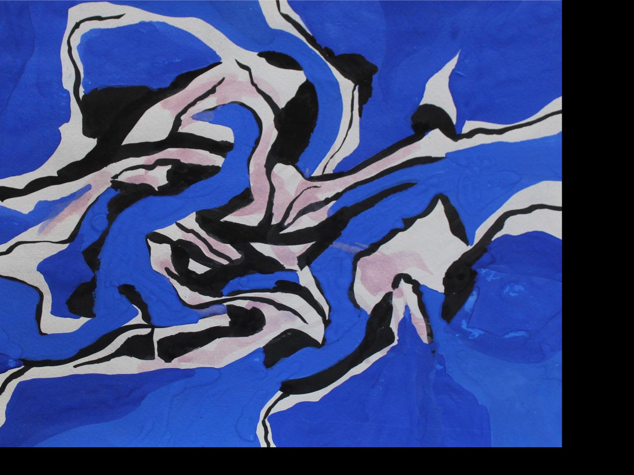 Sin título. Santiago.  2010. Mixta sobre papel (tinta, témpera)