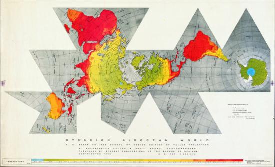Mapa Dymaxion o proyección de Fuller