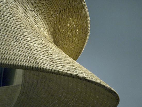 Fotografía de estructura tejida en mimbre