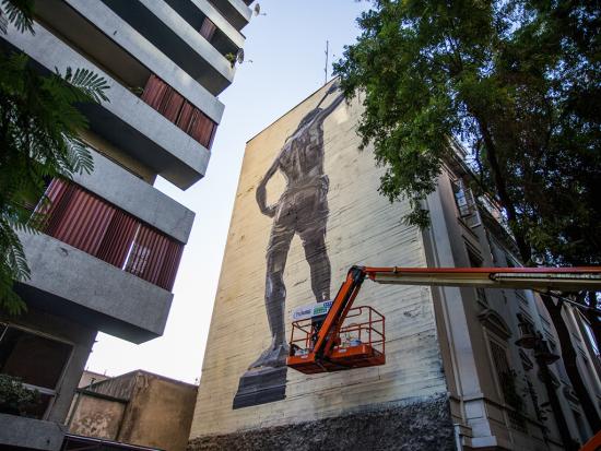 Mural en calle Mosqueto, comuna de Santiago