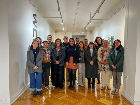 Grupo de profesionales del Museo de Bellas Artes y la Universidad de Concepción