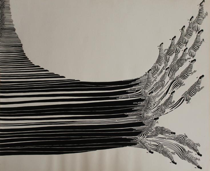 Tinta china sobre papel