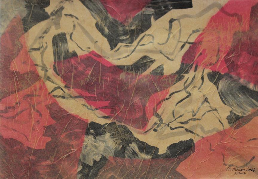 Sin título. Collage 2007. Santiago. Mixta sobre papel (collage, témpera)