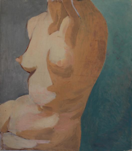 Sin título (Desnudo). Óleo sobre madera. 1964
