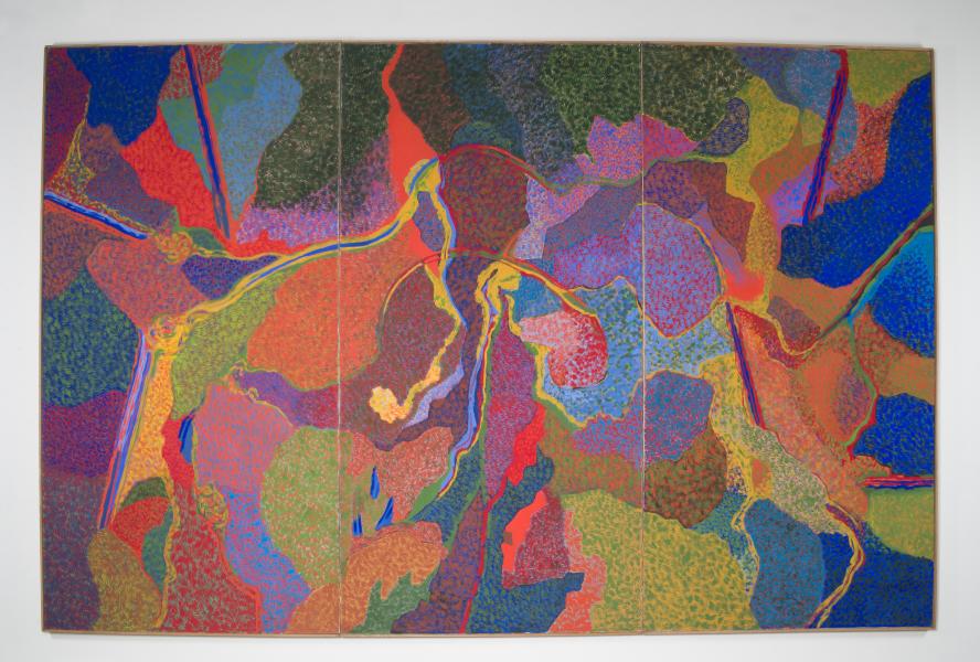 Temple al huevo y óleo sobre tela