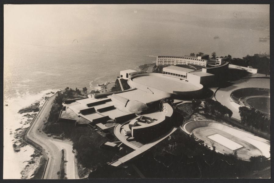 Fotomontaje Proyecto Escuela Naval (2). 1956