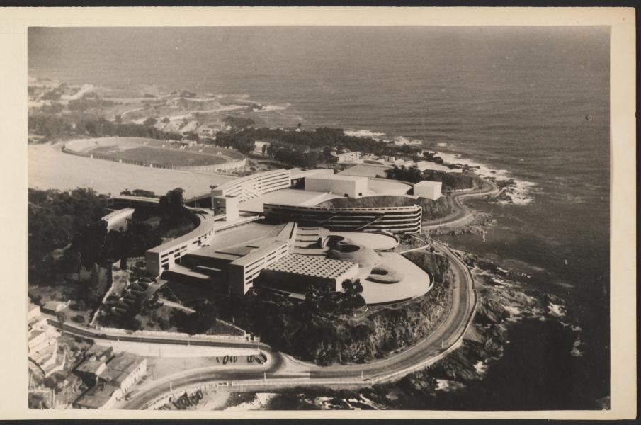 Fotomontaje Proyecto Escuela Naval (1). 1956